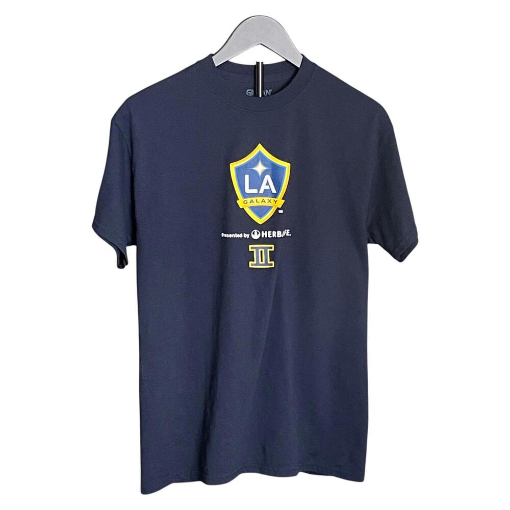 LA Galaxy MLS T-Shirt Mens Medium Blue Soccer Tee Number 13 Gildan CLEAN!